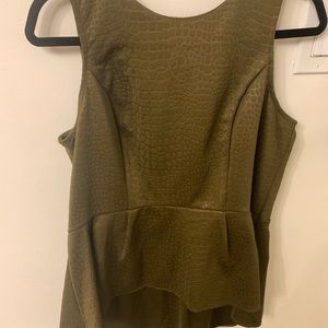 Worthington Croc Peplum Top